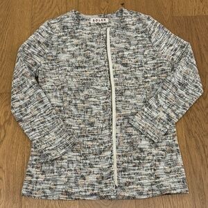 EUC Anthropologie DOLAN Zip-Up Tweed Cardigan‎ - Ladies Size L